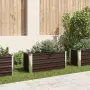 vidaXL Градинска висока леха кафява 100x40x45 см поцинкована стомана, снимка 2