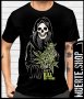 Черна тениска WEED REAPER, снимка 1 - Тениски - 40920191