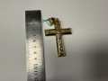 Златна висулка КРЪСТ - 9.1гр. - 14К, снимка 2