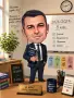 Дигитални Карикатури Портрет Ръчна Рисувана Карикатура Подарък Рожден ден Двойка Картини Магнит , снимка 1
