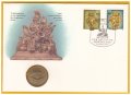 НУМИЗМАТИЧЕН ПЛИК С МОНЕТА (Numisbrief) - ГДР, снимка 1