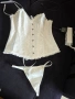 Дамски корсет и прашки KRS-DANT, 2 Части, Дантела, Бял, XS/S. m, снимка 4