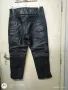 Мъжки мото панталон кожа  Срязани са крачолите за ботуши, снимка 2