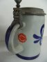 № 5633 стара порцеланова халба с метален капак   - надпис / маркировка  - размери - височина 16 см ,, снимка 5