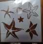 Морска звезда морски звезди  стенсил шаблон за спрей за торта украса Scrapbooking , снимка 1 - Други - 44605965