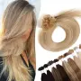 35,6 см SEGO U-tip хуман коса, 50 г, 100 кичура (0.5 г), Remy, снимка 1