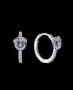 Сребърни обеци,"Прелест",Пандора,теменужки,blue/нови, снимка 1 - Колиета, медальони, синджири - 41162455
