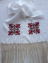 Ръчно бродиран копринен шал с български мотив, снимка 1 - Шалове - 36238511