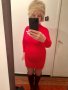 Червена рокля ръчно плетиво-ТОП ОФЕРТА 