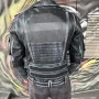 Кожено яке Motomall Rock черно/синьо - с много катарами и джобове от S до 8XL , снимка 2