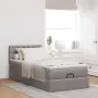 vidaXL Османска легло с матрак, таупе, 90x200 см, плат, снимка 3