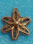 Разкошен старинен сребърен медальон филигранна изработка морска звезда 26397, снимка 4