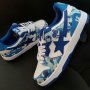 Bape Military Blue A Bathing Ape Camouflage Размер 43 Номер 27.5см Стелка Нови Маратонки Обувки Сини, снимка 2