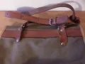 Туристическа брезентова чанта раница с кожена презрамка и каишки 1970 г, снимка 9