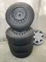 4 броя метални джанти 15" 5х100 от Toyota Avensis T22 със зимни гуми Rosava Snowgard 195/65, снимка 1