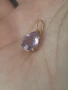 Старинна златна18к. висулка(медальон) с аметист , снимка 1