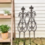 Декоративна чугунена ограда за цветни лехи Sungmor, висока 66 см, пакет от 4 здрави панела, снимка 5