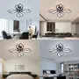 56W LED таванен полилей с цветя/листенца, 3000–6000K и димиране с дистанционно, снимка 5