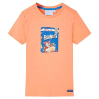 Детска тениска с къси ръкави, неоново оранжево, 104(SKU:11850, снимка 1 - Детски тениски и потници - 44761184