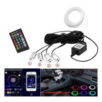 Интериорни светлини 8м., LED лента за кола, водоустойчива iOS и Android, 12V, RGB, снимка 7 - Аксесоари и консумативи - 36099895