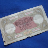 20 франга  (1939) италианска окупация Албания, снимка 2 - Нумизматика и бонистика - 36316440