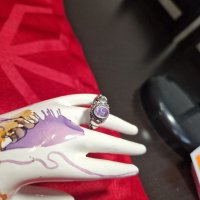 Уникален сребърен пръстен с аметист- 2.83 грама - проба 925, снимка 4 - Антикварни и старинни предмети - 40800846
