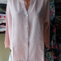 Бледорозова риза без закопчаване - ХЛ/2ХЛ размер , снимка 1 - Ризи - 36103939