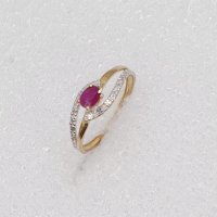 Златни пръстени с сапфири, рубини и диаманти- 18К, снимка 7 - Пръстени - 39790245