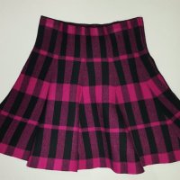 Miss Azur пола розово-черно каре – М размер, момиче, снимка 5 - Детски рокли и поли - 34007859