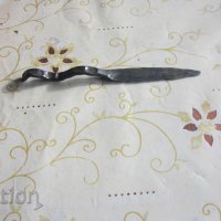 Уникален кован нож за писма кама ковано желязо, снимка 5 - Колекции - 34540999