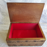 Дървена кутия за бижута - пирографирана, снимка 2 - Други - 36145364
