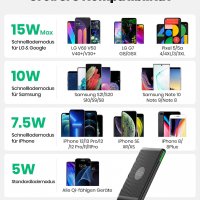 Qi Безжично зарядно до 15W - Samsung,iPhone, Huawei, Xiaomi и др., снимка 6 - Безжични зарядни - 35776563