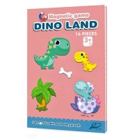 Дървена магнитна книжка с динозаври 🦖, снимка 1 - Образователни игри - 41445332
