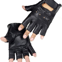 Long Keeper  Ръкавици без пръсти от естествена кожа за мъже НОВИ, снимка 1 - Ръкавици - 44643112