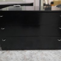 шкаф скрин с три чекмеджета в черно , снимка 2 - Шкафове - 44366745