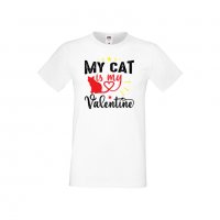 Мъжка тениска Свети Валентин My Cat Is My Valentine 1, снимка 3 - Тениски - 35715778