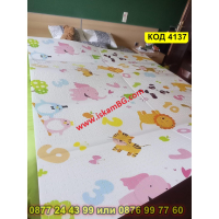 Сгъваемо детско килимче за игра, топлоизолиращо 180x200x1cm - Жираф и Цифри - КОД 4137, снимка 7 - Други - 44683818