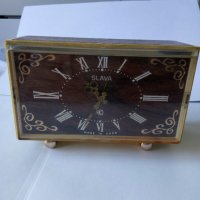 Настолен, ретро часовник Слава, снимка 5 - Антикварни и старинни предмети - 34229194