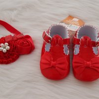 Червени бебешки буйки 12-18 месеца, снимка 4 - Бебешки обувки - 34830954