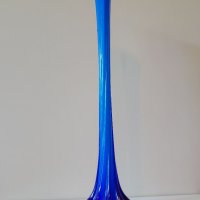 Стара ваза от цветно стъкло , снимка 2 - Други ценни предмети - 40608338