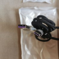 Качествен кабел с оплетка USB към TIPE-C дължина 1.5 м цвят черен или зелен, снимка 9 - USB кабели - 36229464