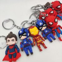 Ключодържател Superman Spiderman Captain America Iron Man, снимка 1 - Други - 41020403