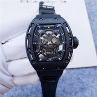 Мъжки часовник Richard Mille RM 52-01 Skull с автоматичен механизъм, снимка 1 - Мъжки - 41390929