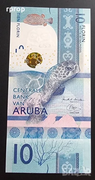 Аруба.
10 флорин.
2019 година.
UNC., снимка 1