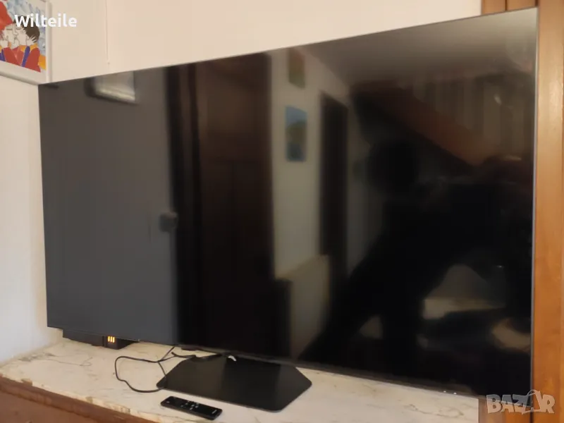 Смарт телевизор Samsung TQ55Q80CAT 55" 4K Ultra HD QLE D AMD FreeSync със счупена матрица, снимка 1