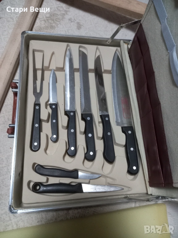 Комплект кухненски ножове с куфар , снимка 1