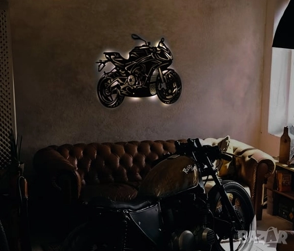   Нощна лампа с LED и Дървен Дизайн за Стена   , снимка 1