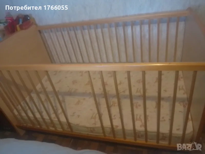 2 в 1 Бебешко и Юношеско легло PENNY, бреза+матрак, снимка 1