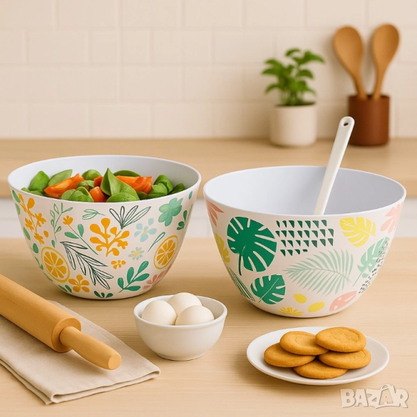 Меламинова купа 25см – шарен дизайн, снимка 1