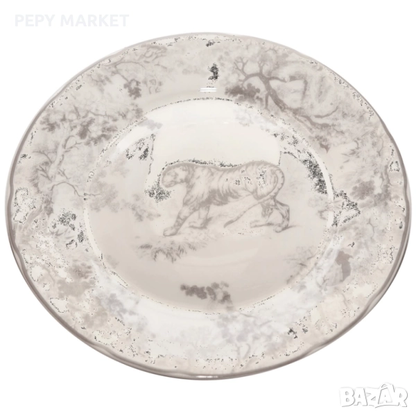 Порцеланова чиния, 20 см Чинията е изработена от висококачествен китайски порцелан в стилен дизайн с, снимка 1